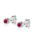 Zinzi's "Ruby Radiance" - 4mm Zilveren Oorknoppen met Geboortesteen Rood Robijn Zirconia ZIOZ-JUL, exclusief en kwalitatief hoogwaardig. Ontdek nu!