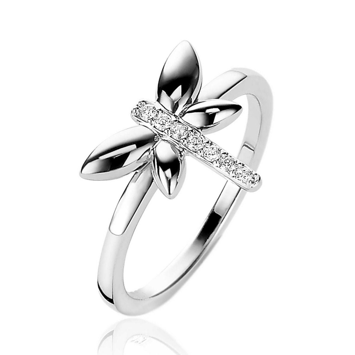 Zinzi zilveren ring libelle wit 12mm ZIR1887, exclusief en kwalitatief hoogwaardig. Ontdek nu!