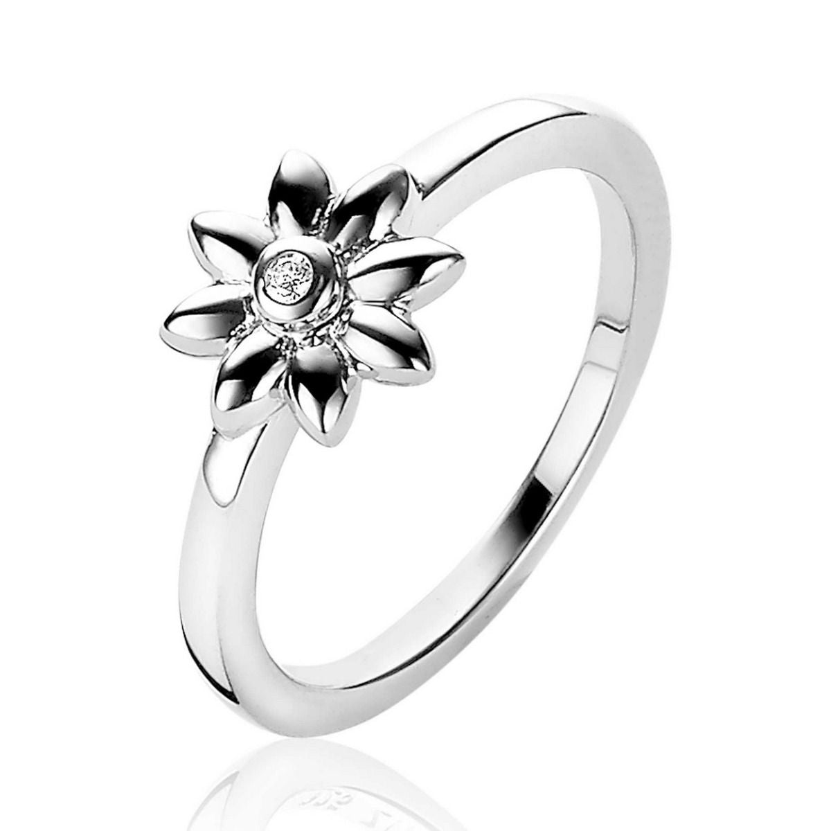 Zinzi zilveren ring bloem wit 9mm ZIR1888, exclusief en kwalitatief hoogwaardig. Ontdek nu!