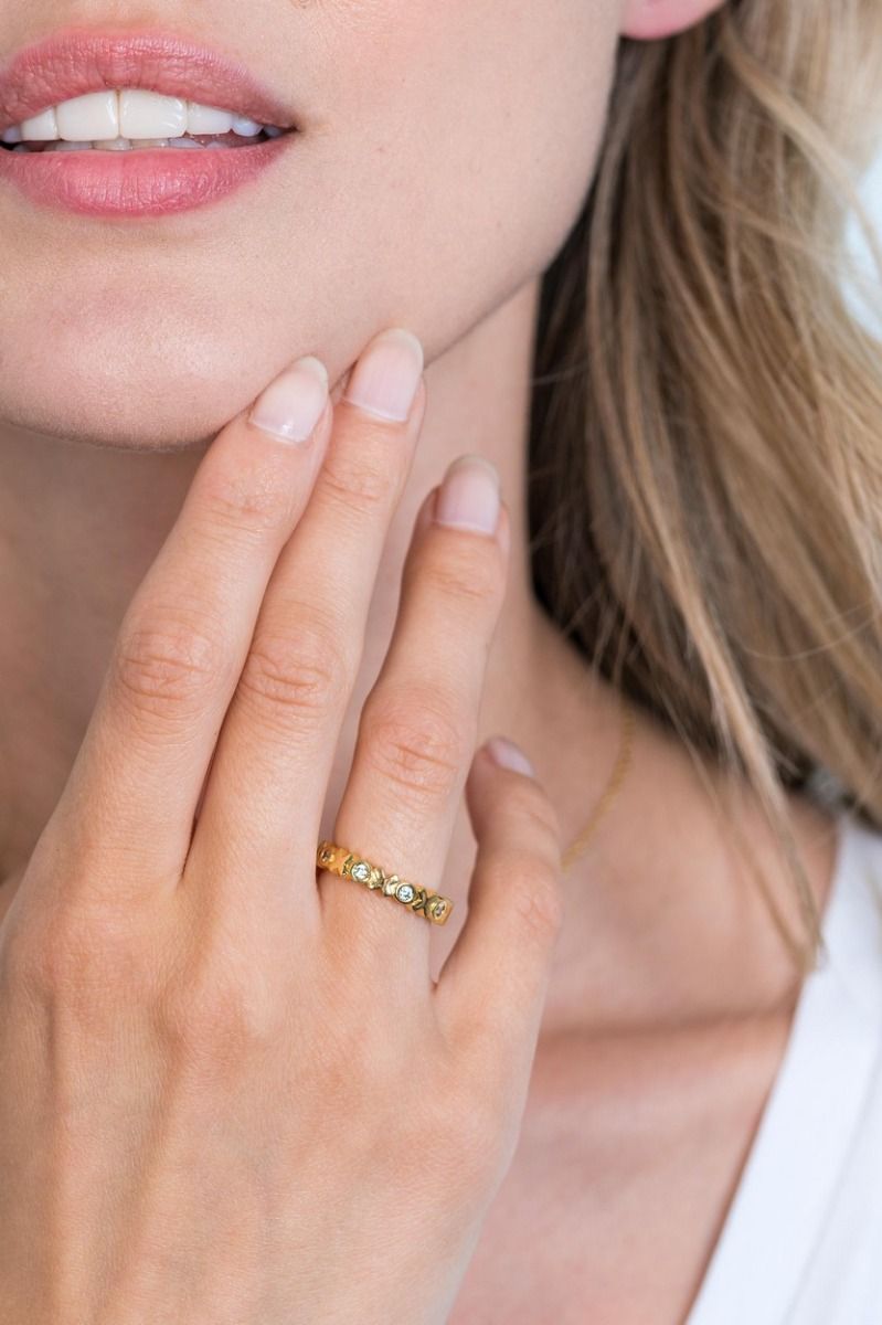 Zinzi zilveren ring geel verguld XOXO ZIR2193, exclusief en kwalitatief hoogwaardig. Ontdek nu!